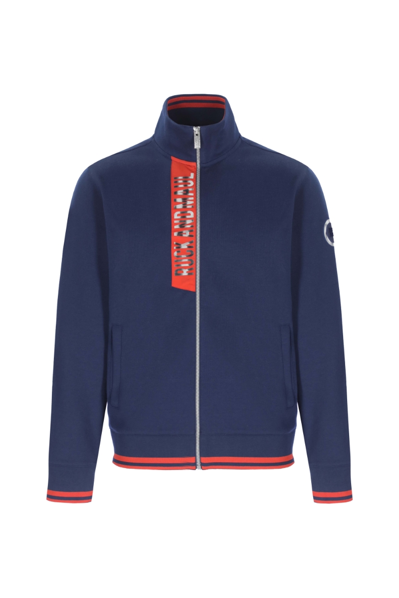 Marineblau Mann Sweatjacke