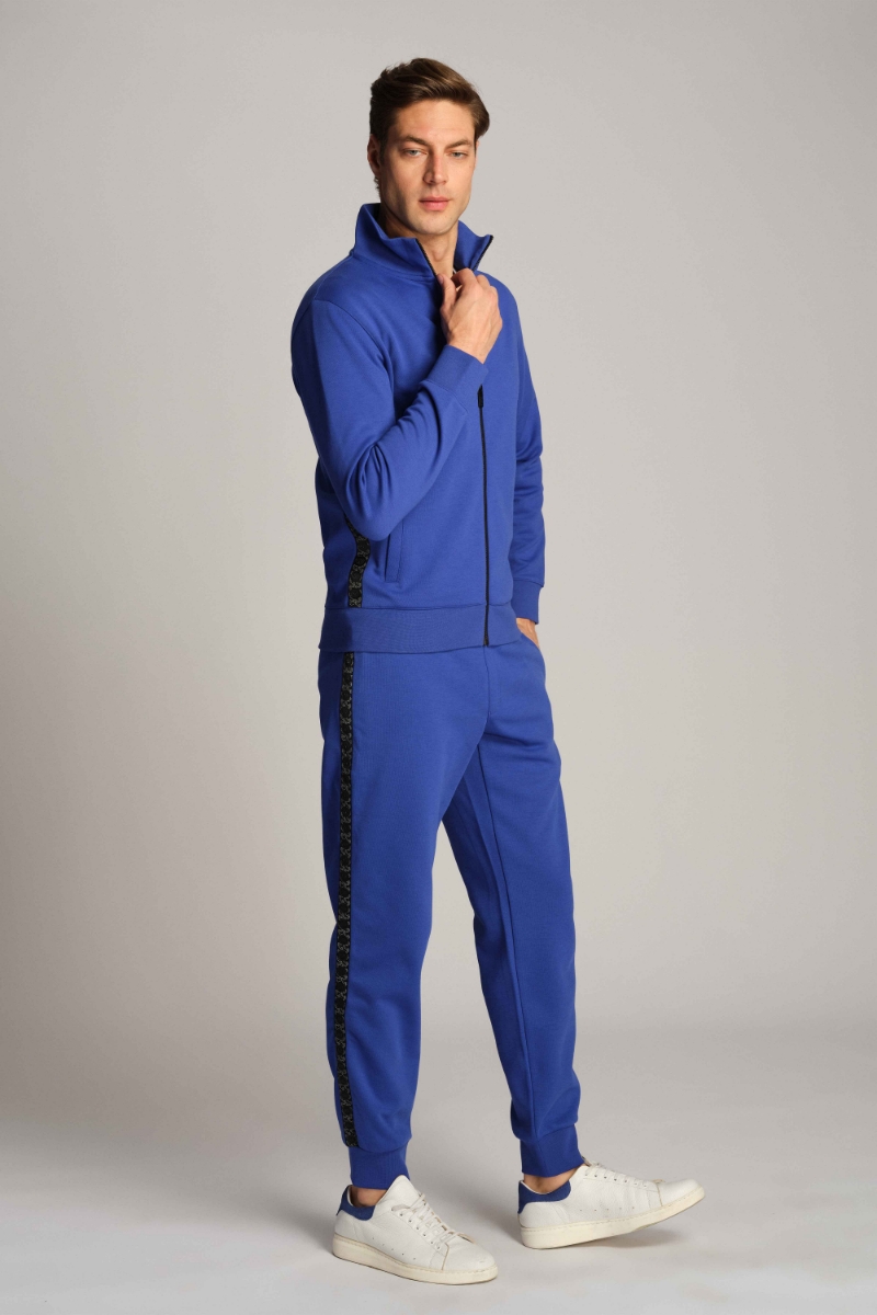 Racing Blue Men Sweat Jacket 