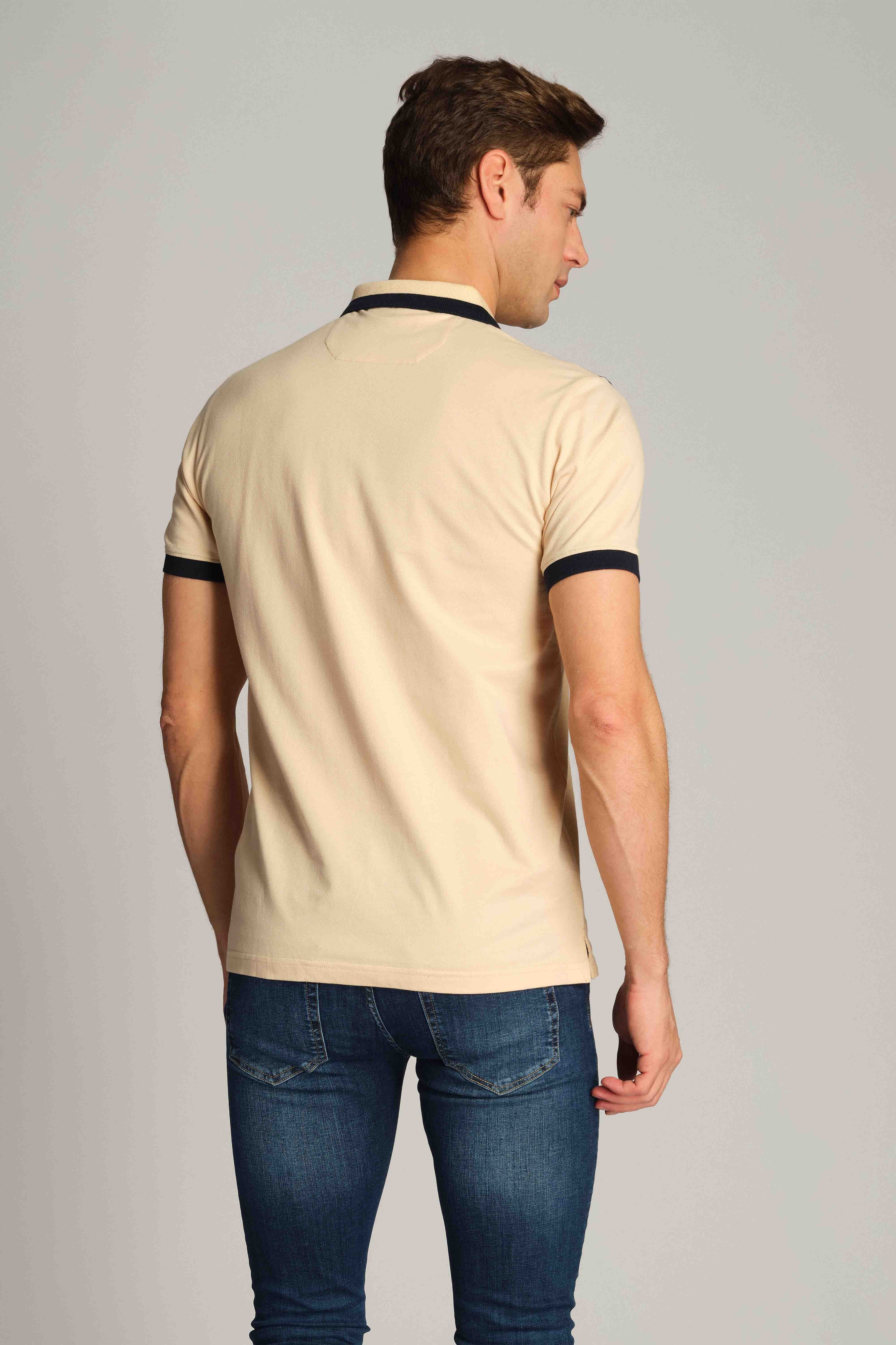 Colore Di Crema Uomo Polo