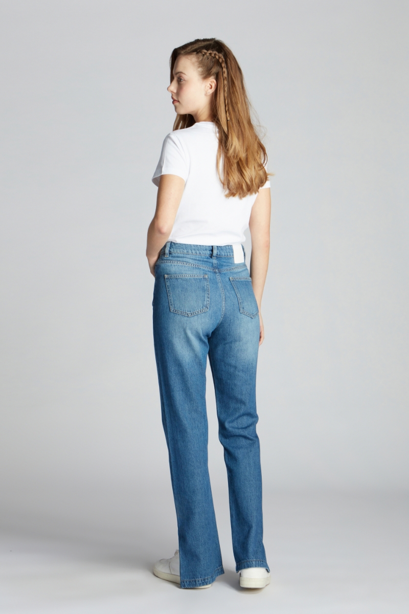 Navy Blue Woman Denim Pants 