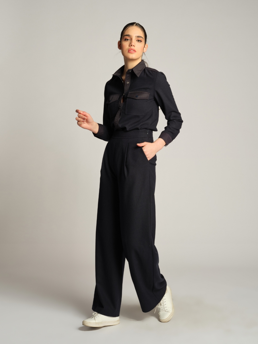 Navy Blue Woman Pants 