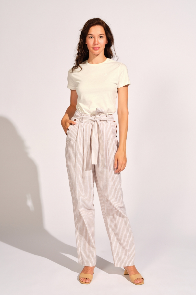 Ligt Taupe Woman Pants 