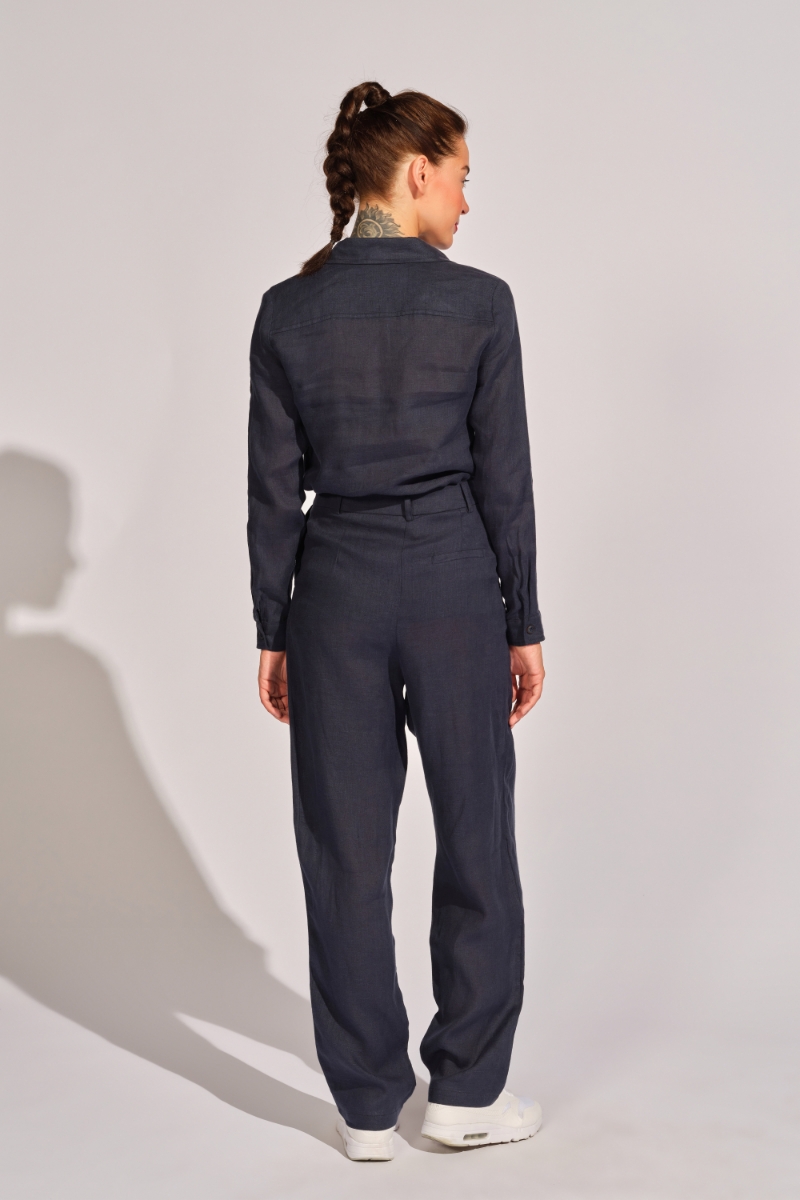 Navy Blue Woman Pants 