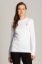 Bianco Donna Maglietta A Maniche Lunghe