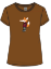Коричневый Женский Футболка 